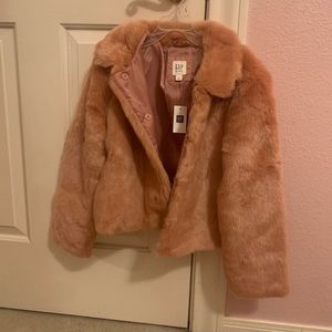 GAP pink fur coat for kids
